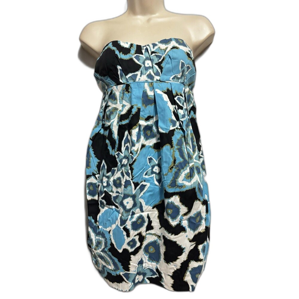 Speechless Sweetheart Strapless Dress Empire Waist Blue Black Junior Size 5 NWT
